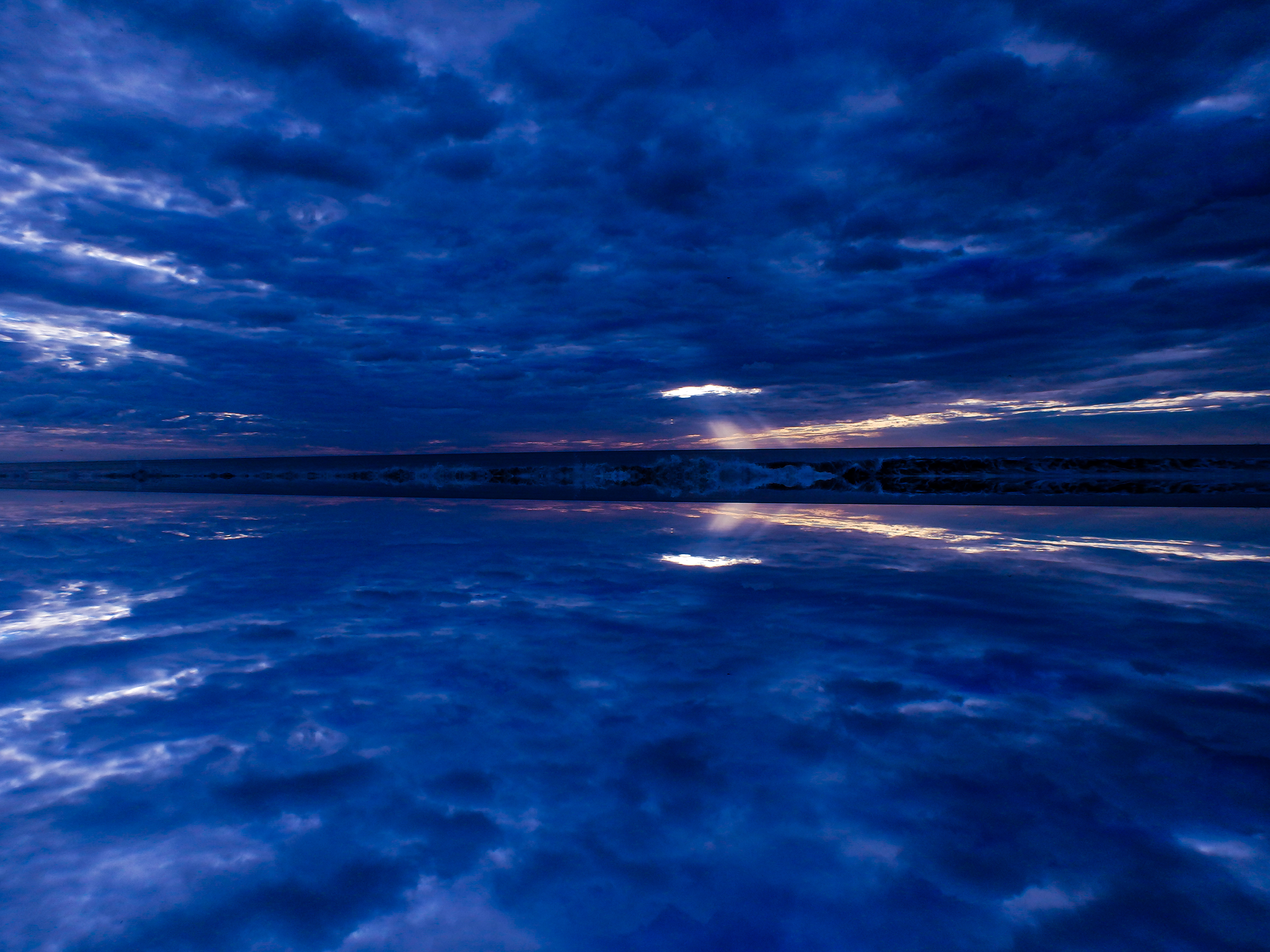 Serene Beach Mirror Sunset
