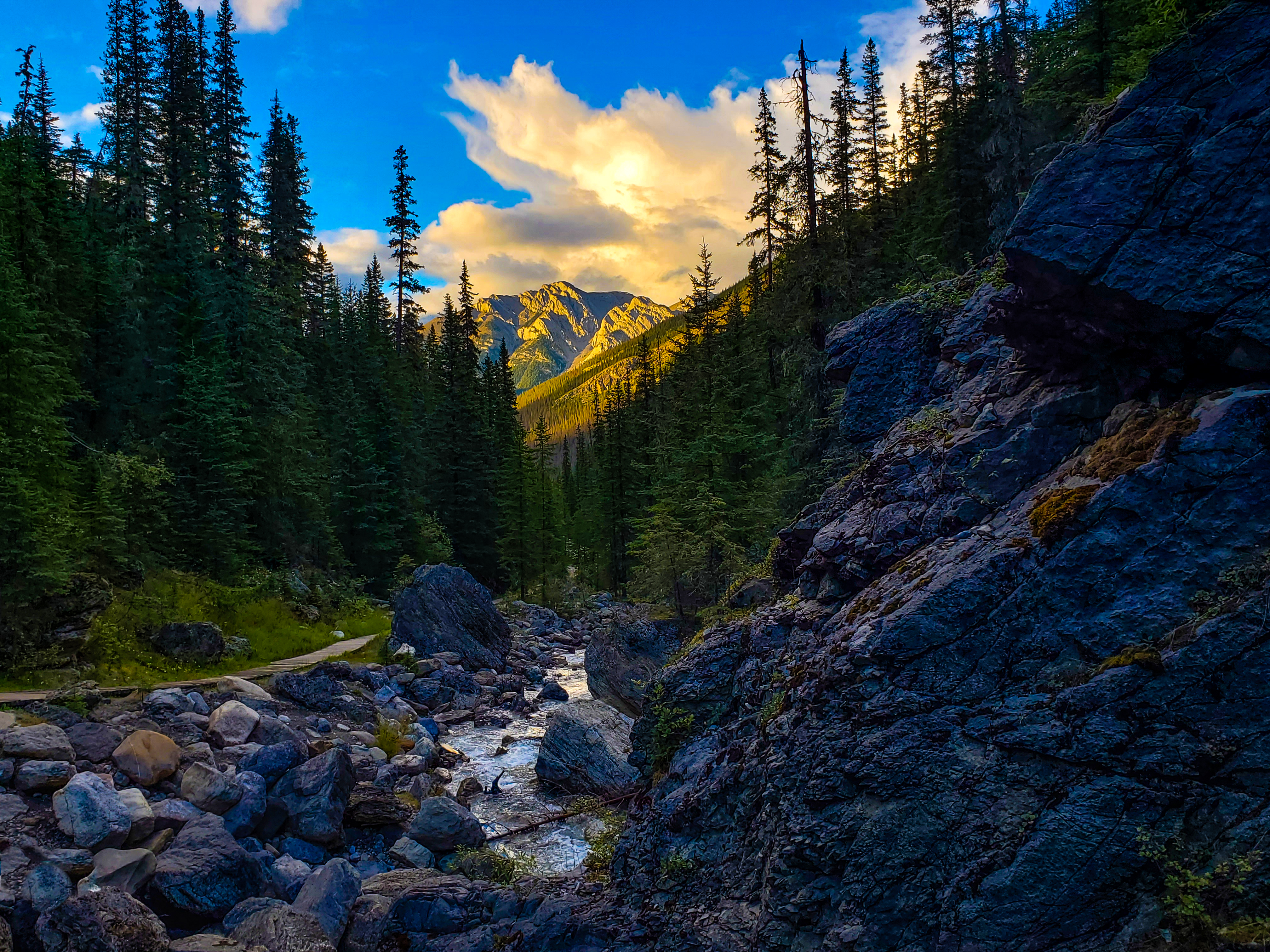 Miette Hotsprings Mountain Landscape